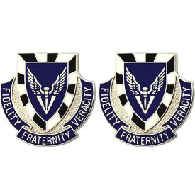 113th Aviation Battalion Unit Crest (Fidelity Fraternity Veracity) - Sold in Pairs