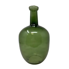 12”H Bottle Vase - Green | SB