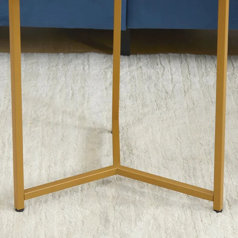 3pc Nesting Side Tables - White and Gold