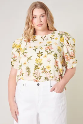 Ashlynn Floral Puff Sleeve Blouse Curve