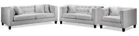 Astin Sofa, Loveseat and Chair and a Half Set - Grey