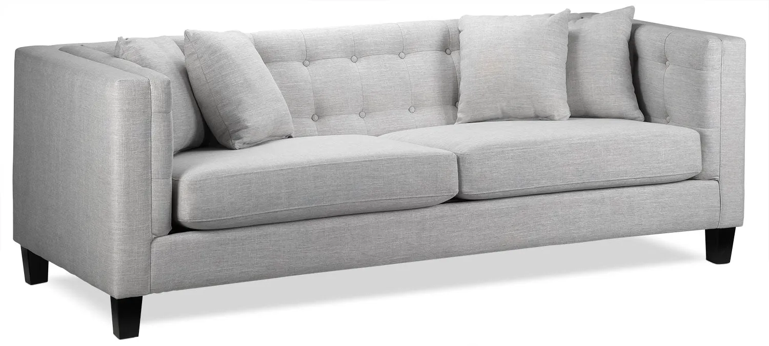 Astin Sofa, Loveseat and Chair and a Half Set - Grey