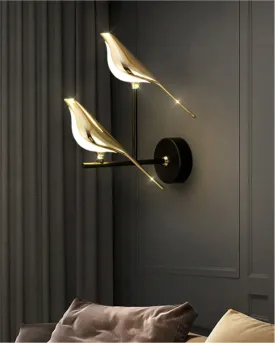 Aves Sitting Bird Wall Sconces - II