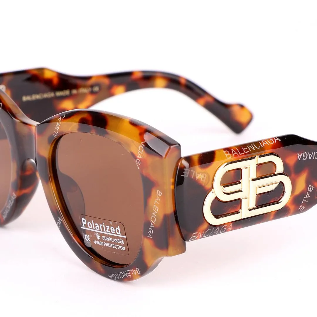 Balenciaga Tortoise Shell-Effect Dynasty Cat-Eyed With Polarized Lens Sunglasses