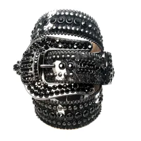 b.b. Simon 'Blackout Crown' Pony Swarovski Crystal Belt