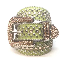 b.b. Simon Lime Green Gold Crystal Belt