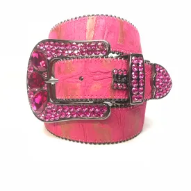 b.b. Simon 'Pink Suede' Swarovski Crystal Belt