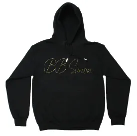 b.b. Simon Signature Black & Gold Crystal Hoodie