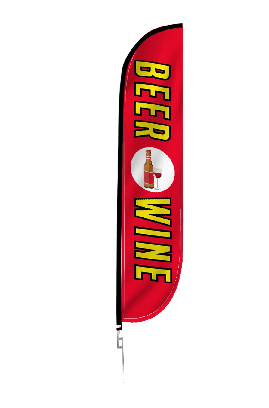 Beer & Wine Feather Flag