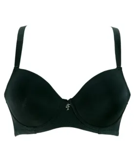 Black Pushup Bra - Single Padded Underwired Bra  - Flourish - FL972