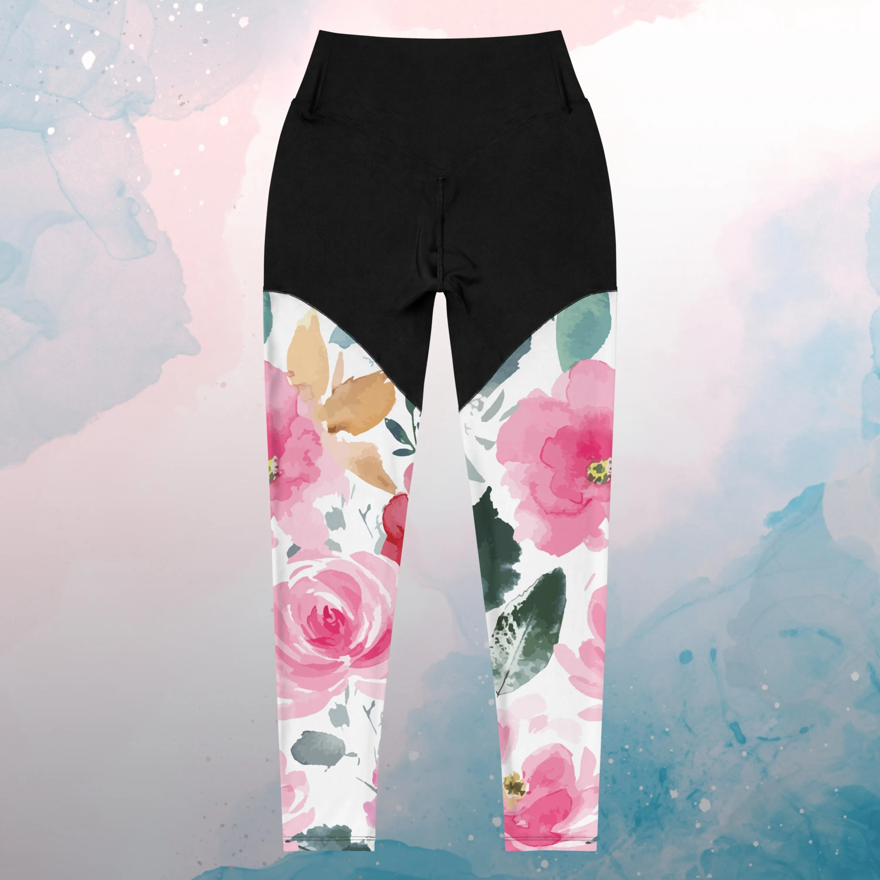 Bold Gorgeous Floral Women's Compression Sports Leggings