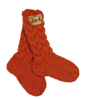 By Seija - Wool Sock Orange M