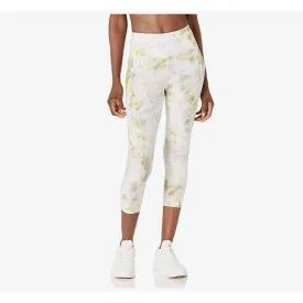 Calvin Klein Womens Enlighten Daffodil Printed Cropped Leggings Size XS $49