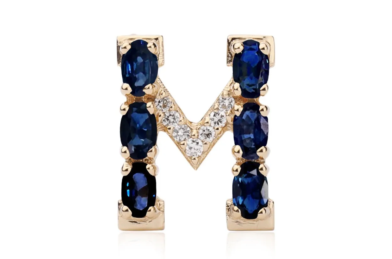 Cufflinks Letter M Initial 18kt Gold