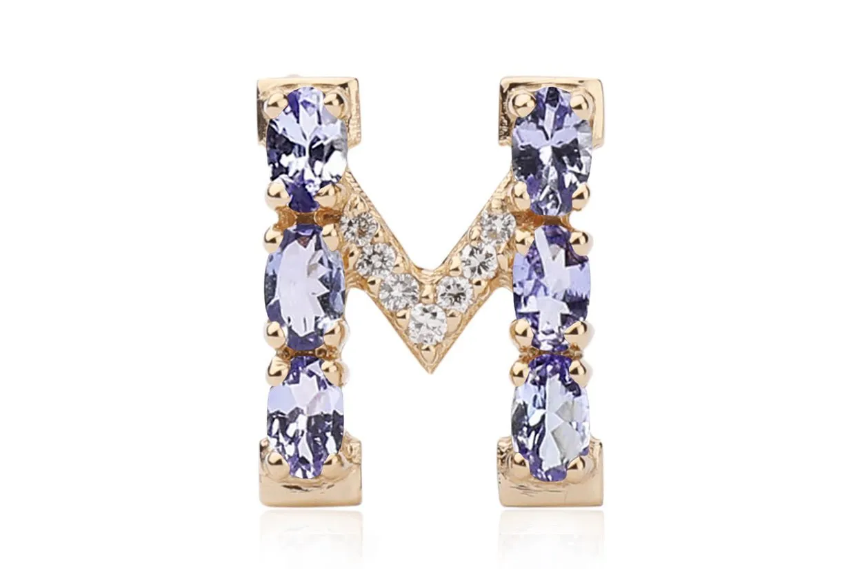 Cufflinks Letter M Initial 18kt Gold