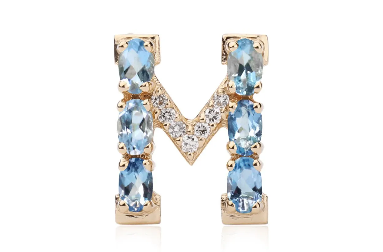 Cufflinks Letter M Initial 18kt Gold