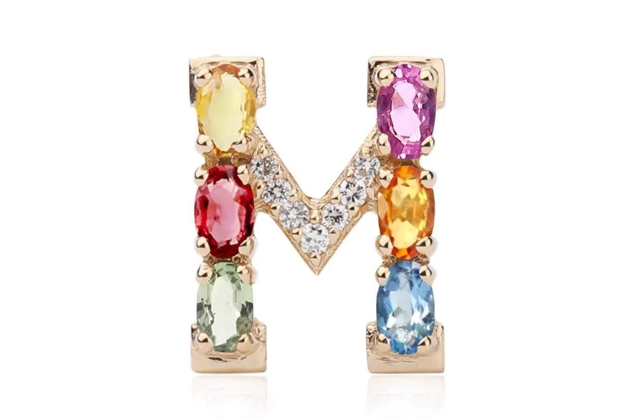 Cufflinks Letter M Initial 18kt Gold