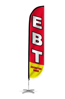 EBT Accepted Here Feather Flag