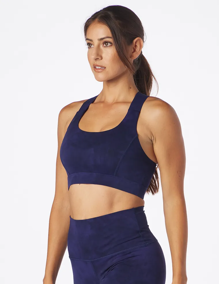 Full Force Bra: Indigo Tie-Dye