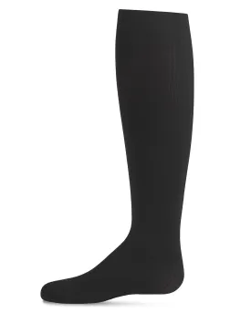 Girls' Opaque Fine Ribbed Nylon Tights