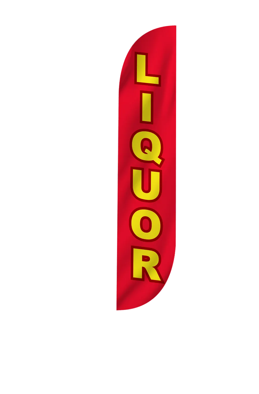 Liquor Feather Flag