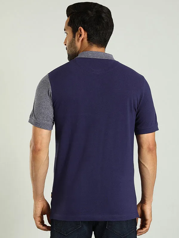 Men Color Block Polo T-Shirt