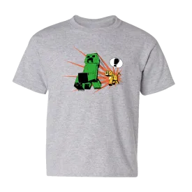 Minecraft Creeper Zoom Kids Short Sleeve T-Shirt