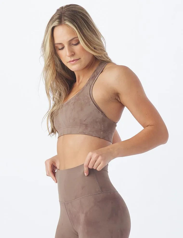 Notch Bra: Mocha Tie-Dye