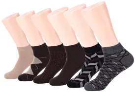 Rhapsody Crew Dress Ankle Socks 6 Pack