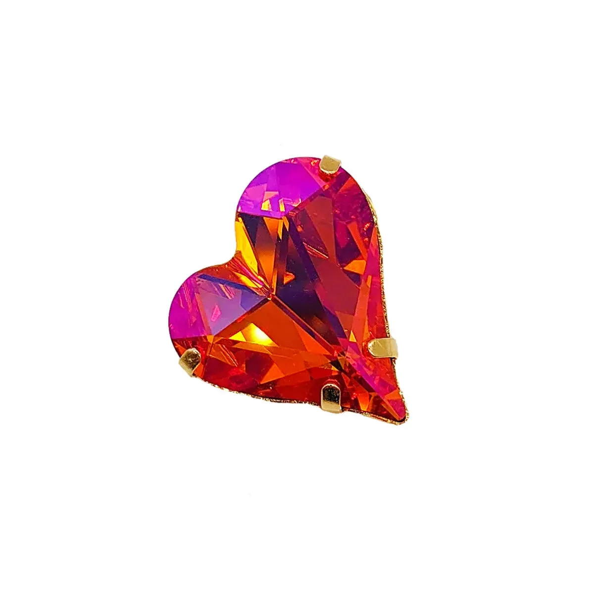 Swarovski Crystals Heart Lapel Brooch