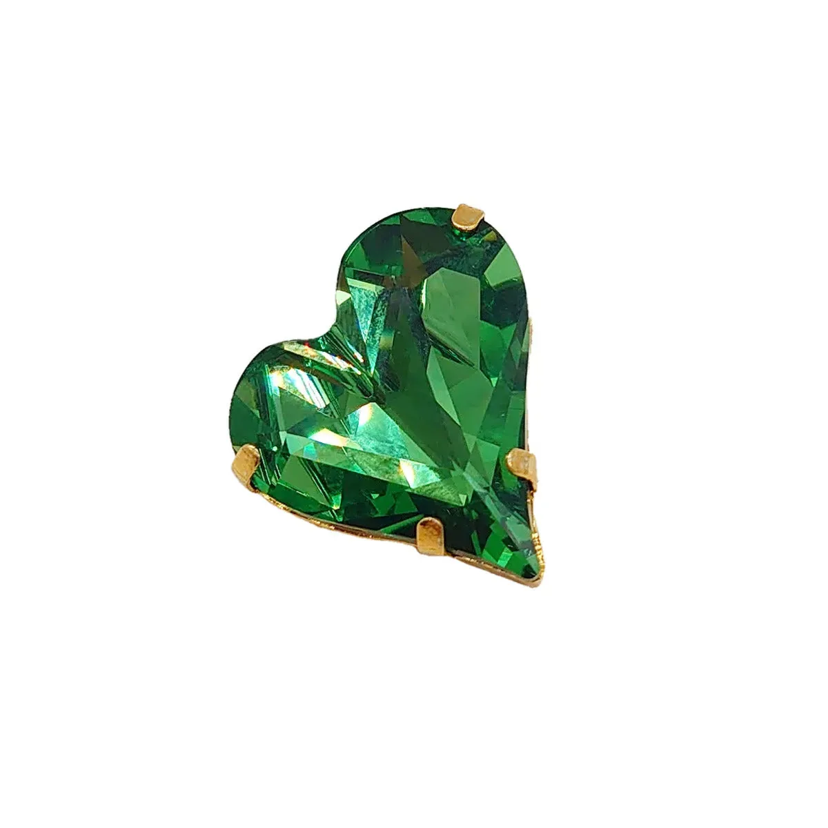 Swarovski Crystals Heart Lapel Brooch