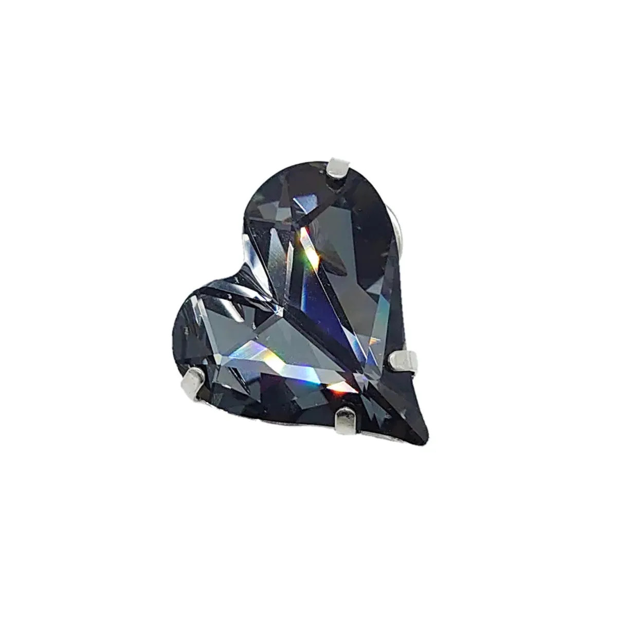 Swarovski Crystals Heart Lapel Brooch