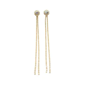 Swarovski Crystals Rosetta Long Drop Earrings