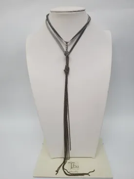 T.ba Marble and Chain Choker